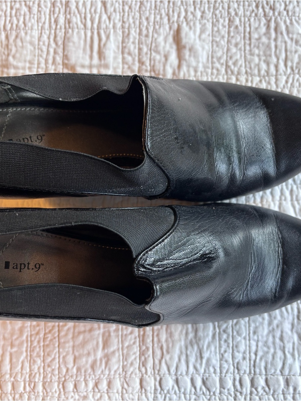 apt. 9 Black Leather Slip-On Dress Shoes